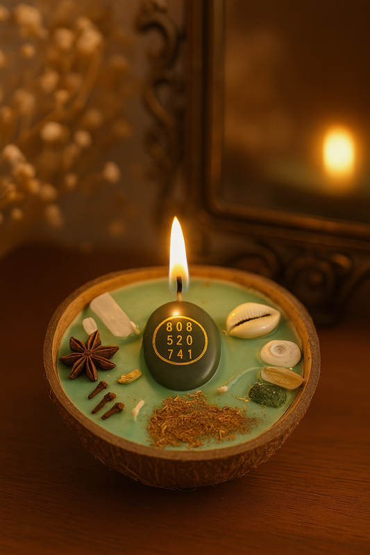 Money Attraction Candle – Prosperity & Abundance Crystal Candle